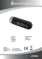 SOUNDMASTER UR6600 Handleiding