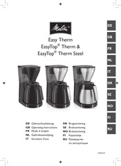 Melitta Easy Therm Gebruiksaanwijzing