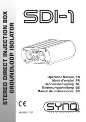 SYNQ SDI-1 Gebruiksaanwijzing