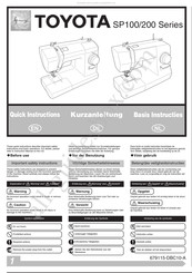 Toyota SP200 Series Handleiding