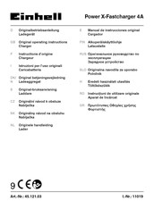 EINHELL Power X-Fastcharger 4A Originele Handleiding