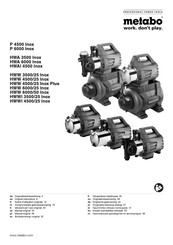 Metabo HWW 3500/25 Inox Gebruiksaanwijzing