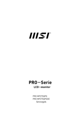 MSI PRO MP275QPGDE Servicehandleiding