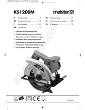 Meister 5403520 Vertaling Van De Originele Gebruiksaanwijzing