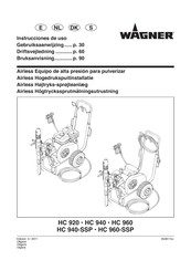 WAGNER HC 920 Gebruiksaanwijzing