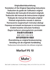 Mahr MarSurf PS 10 Vertaling Van De Originele Handleiding