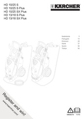 Kärcher HD 10/25 SX Plus Originele Gebruiksaanwijzing