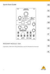 Behringer Legendary 2500 Series Snelstartgids