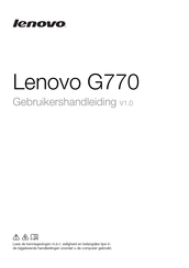 Lenovo G770 Gebruikershandleiding