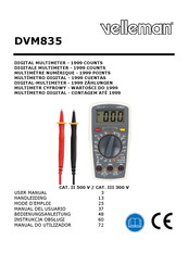 Velleman DVM835 Handleiding