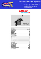 EHEIM 2400 Handleiding