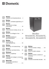 Dometic MiniBar RH440NTE Montagehandleiding En Gebruiksaanwijzing