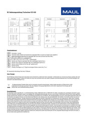 MAUL ECO 650 Gebruiksaanwijzing