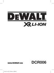 DeWalt XR LI-ION DCR006 Vertaling Van De Originele Handleiding