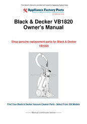 Black & Decker VB1600 Handleiding