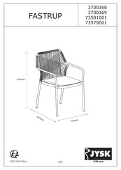 Jysk FASTRUP 3700168 Handleiding