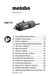 Metabo FME 737 Oorspronkelijke Gebruiksaanwijzing