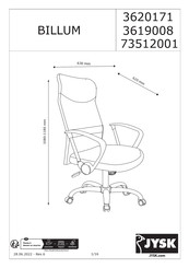 Jysk BILLUM 3620171 Handleiding