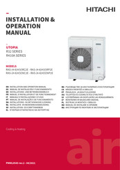 Hitachi UTOPIA RAS-5HVRC2E Installatie- En Bedieningshandleiding