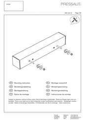 Pressalit R1201 Montagevoorschrift