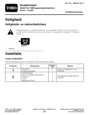 Toro Multi-Pro 5800 Installatie-Instructies