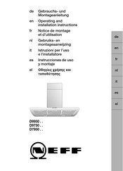 NEFF D7950 Series Gebruiks- En Montage-Aanwijzing
