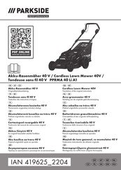 Parkside Performance PPRMA 40 Li A1 Vertaling Van De Originele Gebruiksaanwijzing