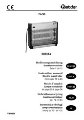 Bartscher 300314 Gebruiksaanwijzing