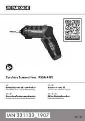 Parkside PSSA 4 B2 Vertaling Van De Originele Gebruiksaanwijzing