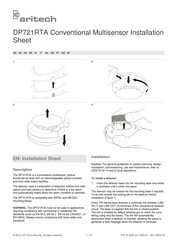 Aritech DP721RTA Installatiehandleiding