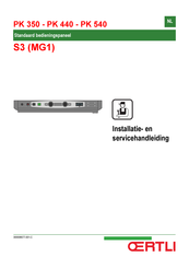 OERTLI PK 540 Installatie- En Servicehandleiding