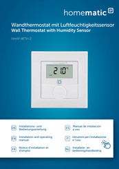 HomeMatic IP HmIP-WTH-2 Installatie- En Bedieningshandleiding