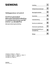 Siemens OXYMAT 6F 7MB2011 Beknopte Bedieningshandleiding