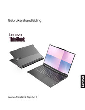 Lenovo ThinkBook 16p G5 IRX Gebruikershandleiding