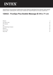 Intex PureSpa Plus Bubble Massage 128432 Gebruikershandleiding