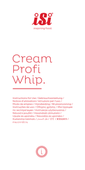 iSi Cream Profi Whip Handleiding