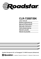 Roadstar CLR-725BK Gebruiksaanwijzing