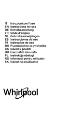 Whirlpool WHBS 92F LT K Gebruiksaanwijzingen