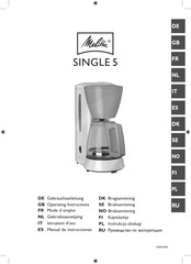 Melitta Single 5 Gebruiksaanwijzing