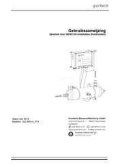 Grunbeck GENO-UV Gebruiksaanwijzing