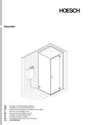 HOESCH SteamSet Montage- En Gebruiksaanwijzing