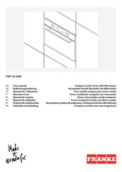 Franke FMY 45 MW Gebruikershandleiding