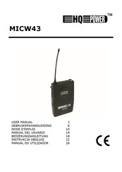 HQ Power MICW43 Gebruikershandleiding