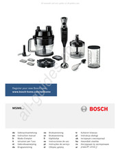 Bosch MSM6 Series Gebruiksaanwijzing