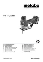 Metabo STA 18 LTX 140 Originele Gebruiksaanwijzing