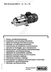 Wilo Economy-MHI 4 Series Montage- En Bedieningsvoorschriften