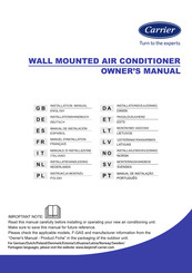 Carrier 42QHE012D8SH Installatiehandleiding