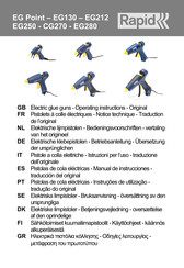 Rapid EG250 Bedieningsvoorschriften