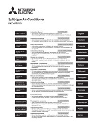 Mitsubishi Electric PXZ-4F75VG Installatiehandleiding