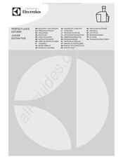 Electrolux PERFECTJUICE ESF2000 Gebruiksaanwijzing